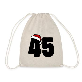 45 Zahl Weihnachten - Turnbeutel - Natur - Vorne