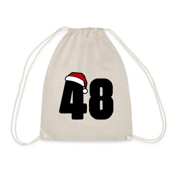 48 Zahl Weihnachten - Turnbeutel - Natur - Vorne