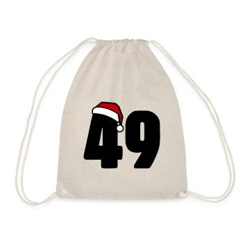 49 Zahl Weihnachten - Turnbeutel - Natur - Vorne