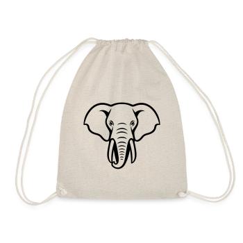 Elephant Animal Welfare Icon - Drawstring Bag - nature - Front
