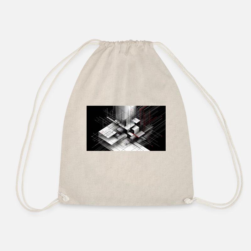 Abstract lines - Drawstring Bag - nature