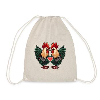 Couple Heart - Drawstring Bag - nature - Front