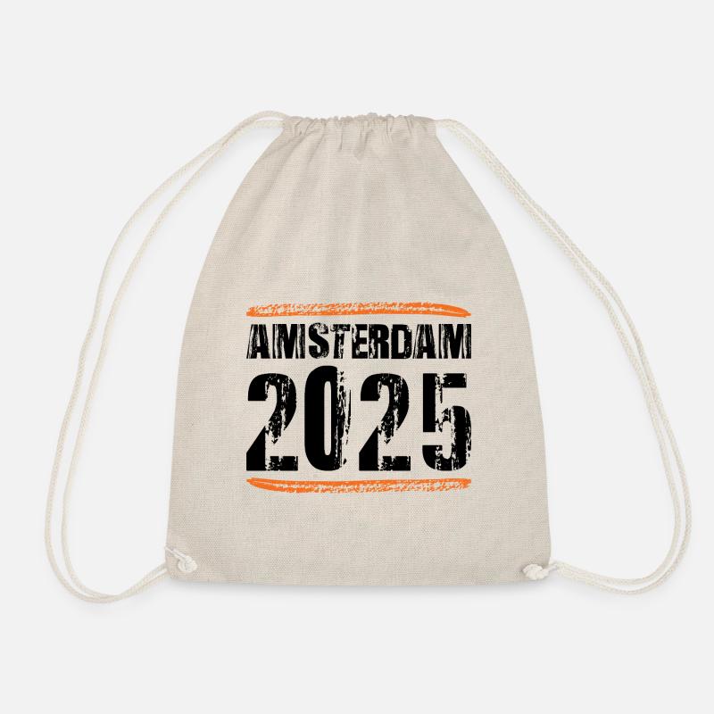 Amsterdam 2025 Spruch - Turnbeutel - Natur