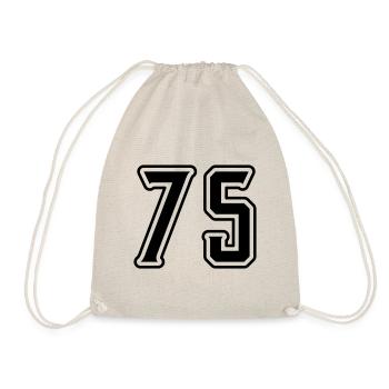 Symbole numérique 75 - Sac de sport léger - nature - Devant