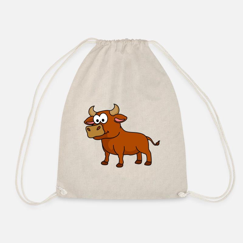 Taurus Comic Animal - Drawstring Bag - nature