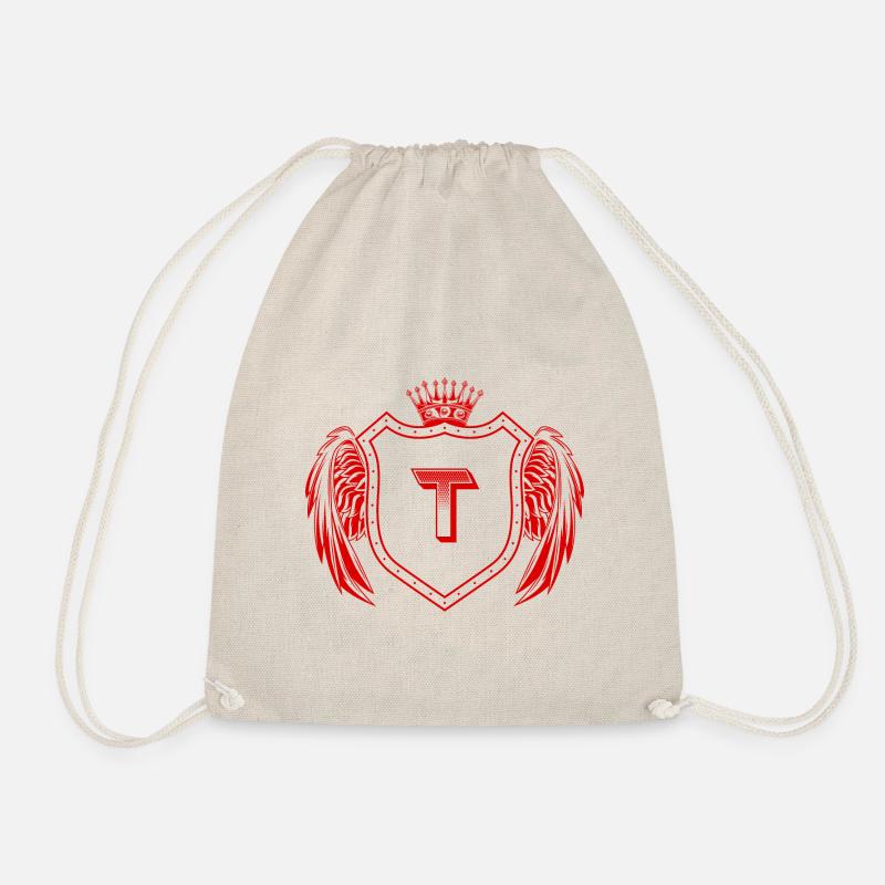 T Buchstabe Wappen - Turnbeutel - Natur