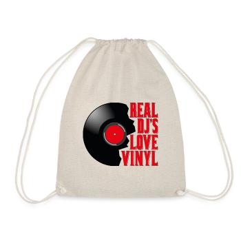 REAL DJ'S LOVE VINYL - Sac de sport léger - nature - Devant