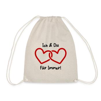 Love me and you forever - Drawstring Bag - nature - Front