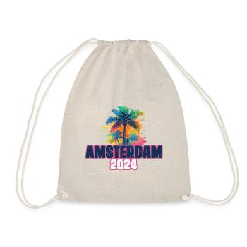 Amsterdam 2024 Holiday Palm Blob - Drawstring Bag - nature - Front