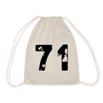 71 Zahl Trikot - Turnbeutel - Natur - Vorne