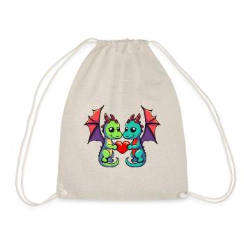 Dragon Couple Valentine's Day - Drawstring Bag - nature - Front