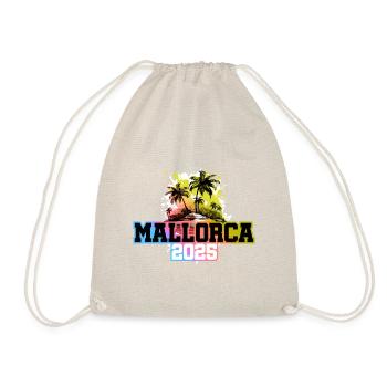 Mallorca 2025 Palm Trees Colorful - Drawstring Bag - nature - Front