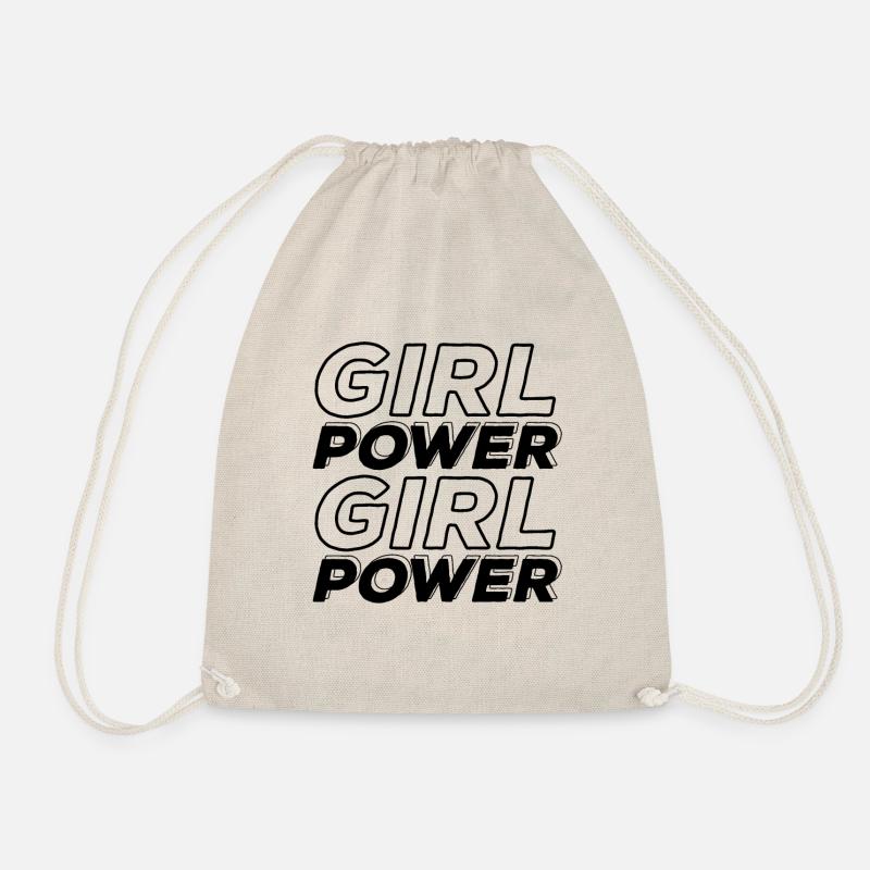 frauenpower powerfrau - Turnbeutel - Natur