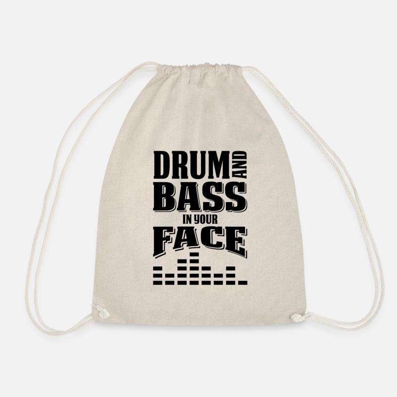 drum and bass spruch - Turnbeutel - Natur
