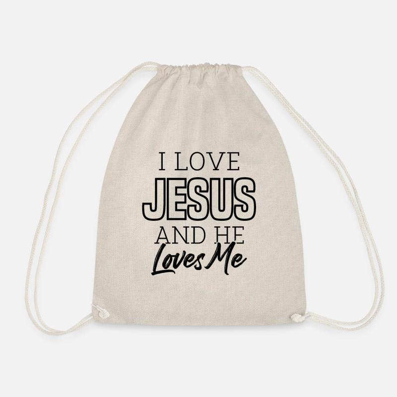 i love jesus - Turnbeutel - Natur