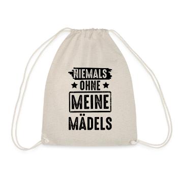 Niemals ohne meine Mädels - Turnbeutel - Natur - Vorne