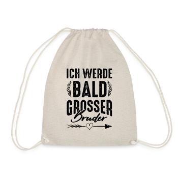 Ich werde grosser Bruder - Turnbeutel - Natur - Vorne