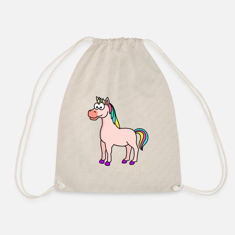Einhorn Comic Tier - Turnbeutel - Natur