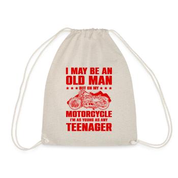 Moto vieil homme - Sac de sport léger - nature - Devant