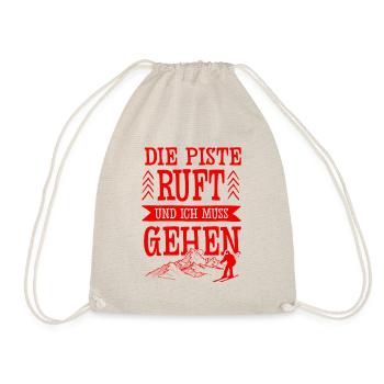 Die Piste Ruft - Turnbeutel - Natur - Vorne