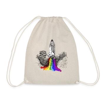 Space Shuttle Spaceship Rocket Astronaut Mission - Drawstring Bag - nature - Front
