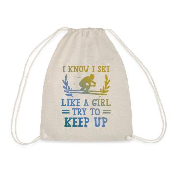 Skiez comme une fille - Sac de sport léger - nature - Devant
