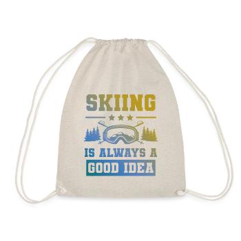 Ski Skiing - Drawstring Bag - nature - Front