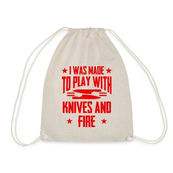 Knives and fire cook - Drawstring Bag - nature - Front