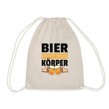 Bier Formte Diesen Körper Lustige Bier Sprüche - Turnbeutel - Natur - Vorne