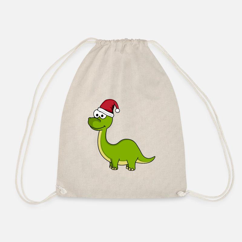 Dinosaurier brontosaurus Weihnachten - Turnbeutel - Natur