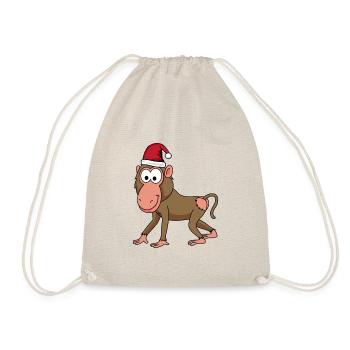 Monkey monkey Christmas - Drawstring Bag - nature - Front