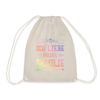 I Love my Family - Turnbeutel - Natur - Vorne