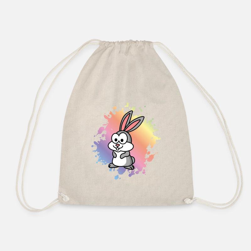 Hase Comic Tier - Turnbeutel - Natur