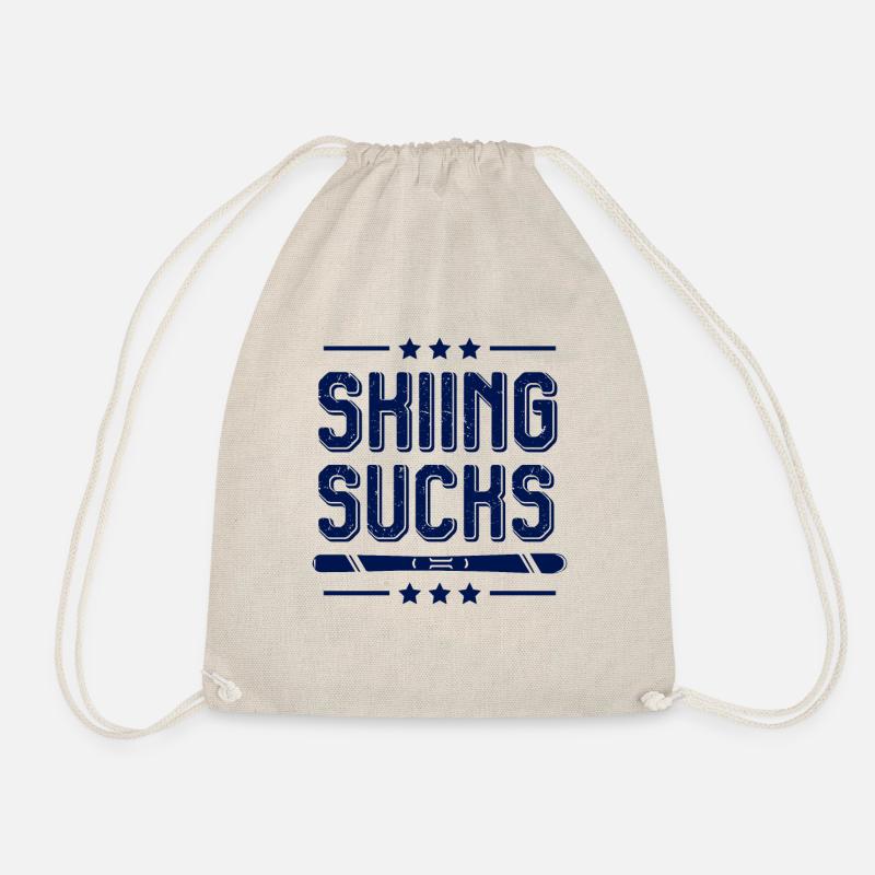 Ski skiing - Drawstring Bag - nature