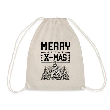 Merry X-Mas - Turnbeutel - Natur - Vorne