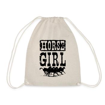 Horse Girl - Drawstring Bag - nature - Front