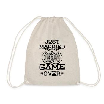 Just Married Game over - Drawstring Bag - nature - Front