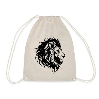 Lion Head Lion Silhouette - Drawstring Bag - nature - Front