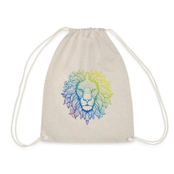 Löwe Mandala Boho - Turnbeutel - Natur - Vorne