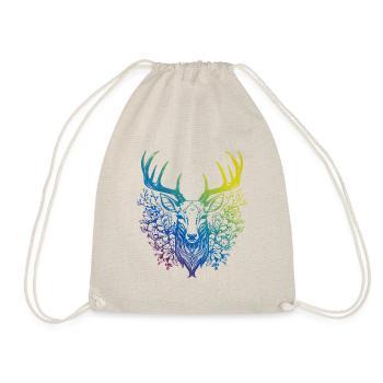Hirsch Mandala Boho - Turnbeutel - Natur - Vorne