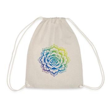 Rose Mandala Boho - Turnbeutel - Natur - Vorne
