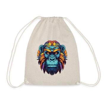 Gorilla Portrait - Drawstring Bag - nature - Front