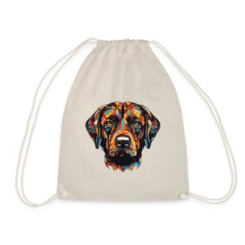 Labrador Hund Portrait - Turnbeutel - Natur - Vorne