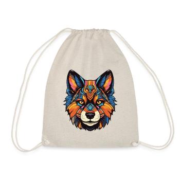 Akita Dog Portrait - Drawstring Bag - nature - Front