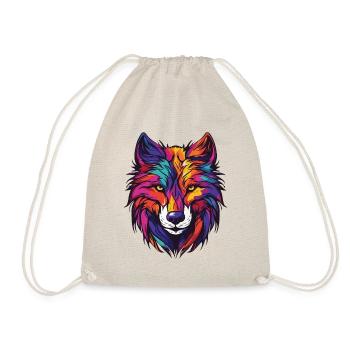 Wolf Portrait - Drawstring Bag - nature - Front