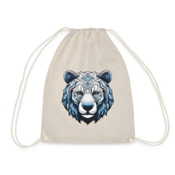 Polar Bear Portrait Polar Bear - Drawstring Bag - nature - Front