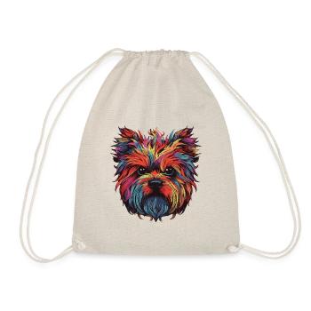 Yorkshire Terrier Hund Portrait - Turnbeutel - Natur - Vorne
