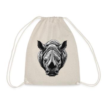 Rhinocéros Portrait Animal - Sac de sport léger - nature - Devant