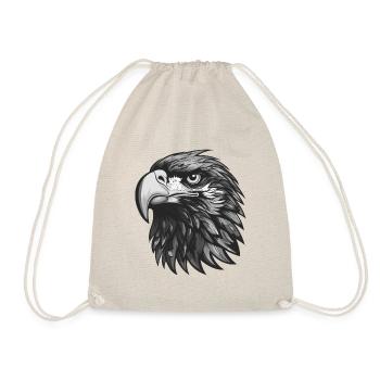 Adler Portrait Tier - Turnbeutel - Natur - Vorne