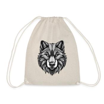 Husky Dog Portrait Animal - Drawstring Bag - nature - Front